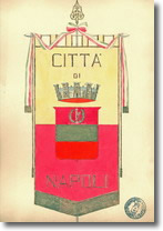 disegno del gonfalone della Città di Napoli, anno 1933