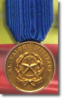 riproduzione di medaglia d'oro al valor militare