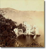 antica fotografia di villa sulla costa di Posillipo