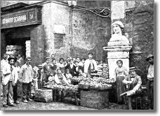 l'antica collocazione della statua nella zona della Marina