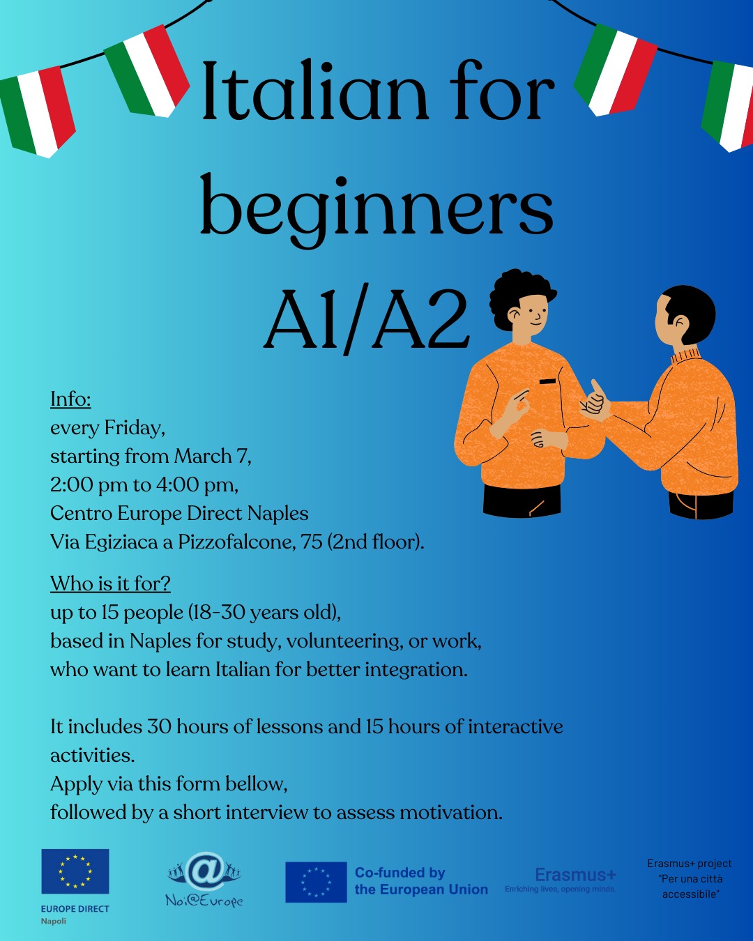 locandina del corso italiano