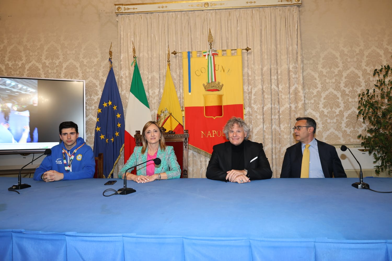 In sala Giunta la Napoli Futsal vincitrice della Coppa Italia