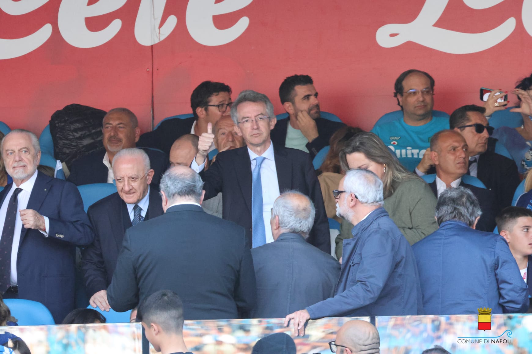 Il Sindaco alla festa per lo scudetto allo stadio Maradona