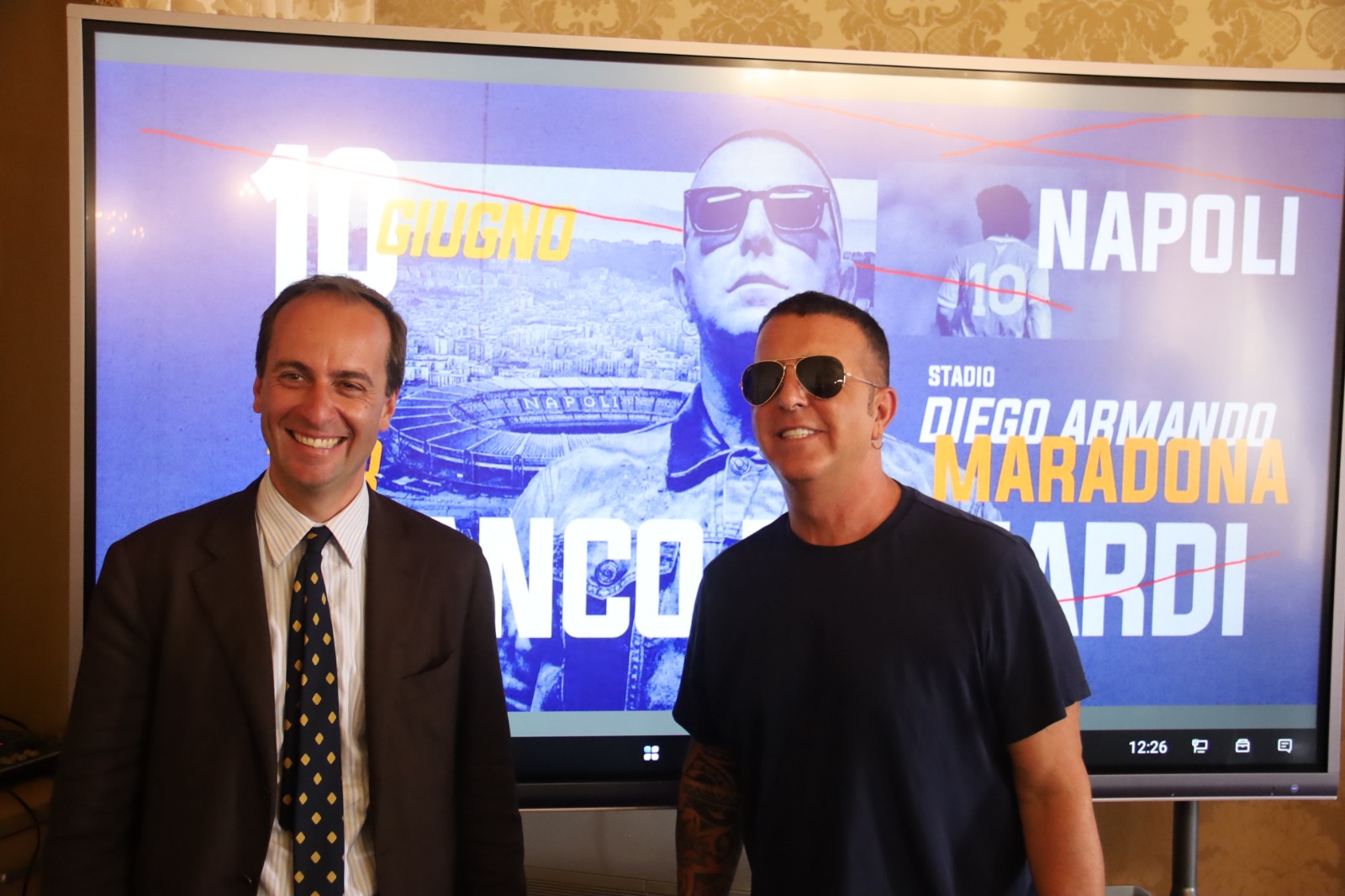 Presentazione del concerto di Franco Ricciardi allo stadio Maradona