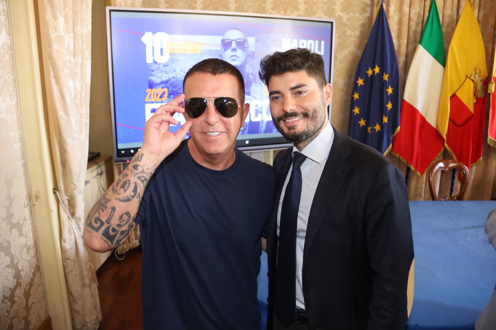 Presentazione del concerto di Franco Ricciardi allo stadio Maradona