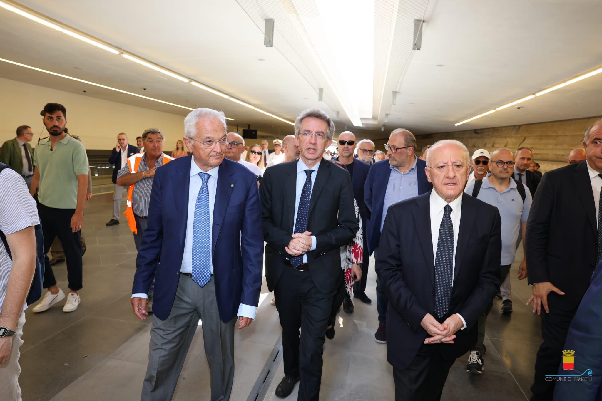 Inaugurazione sottopasso dal Molo Angioino della Stazione M1 "Municipio"