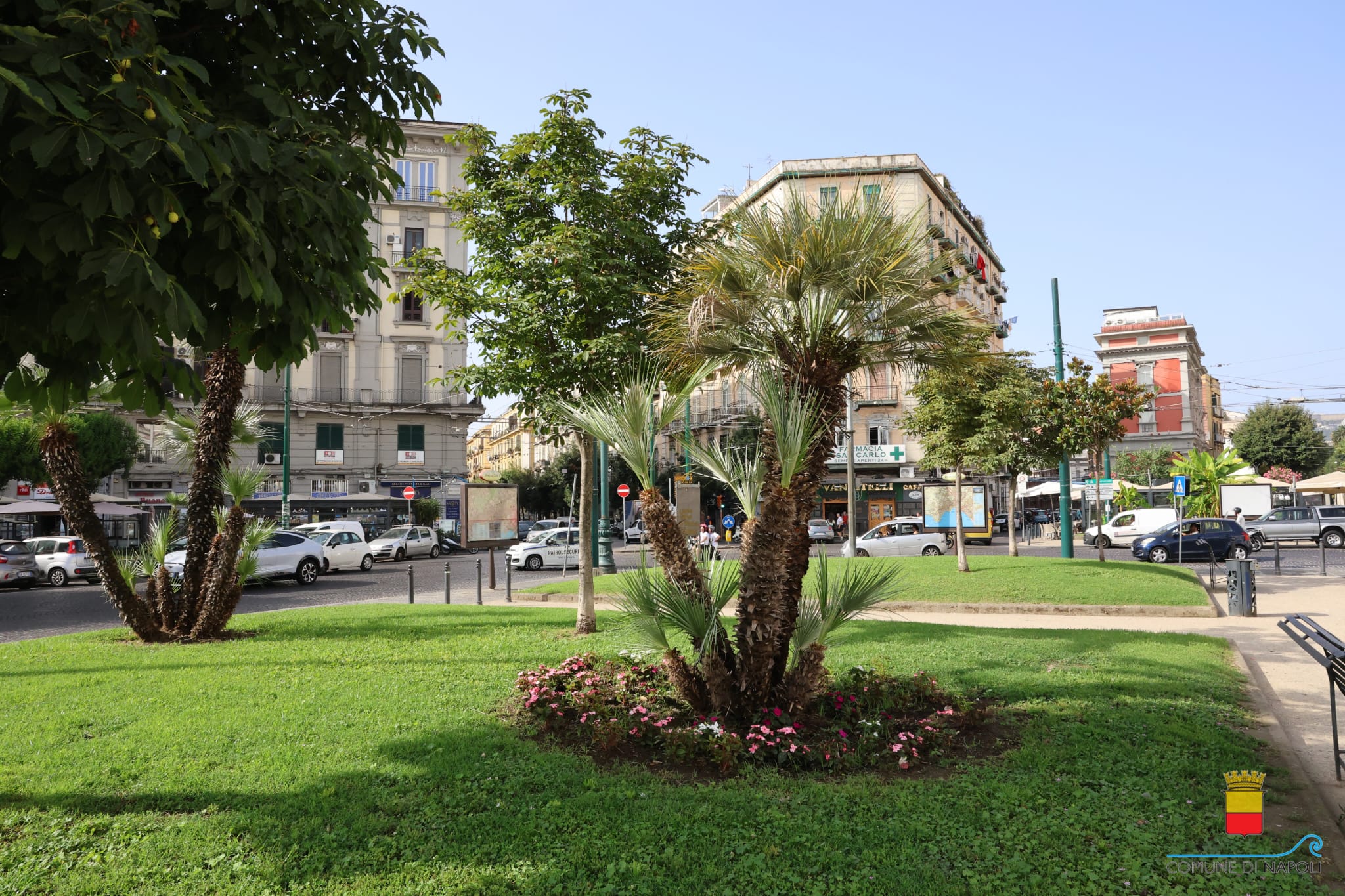 Inaugurati i giardini di piazza Carlo III