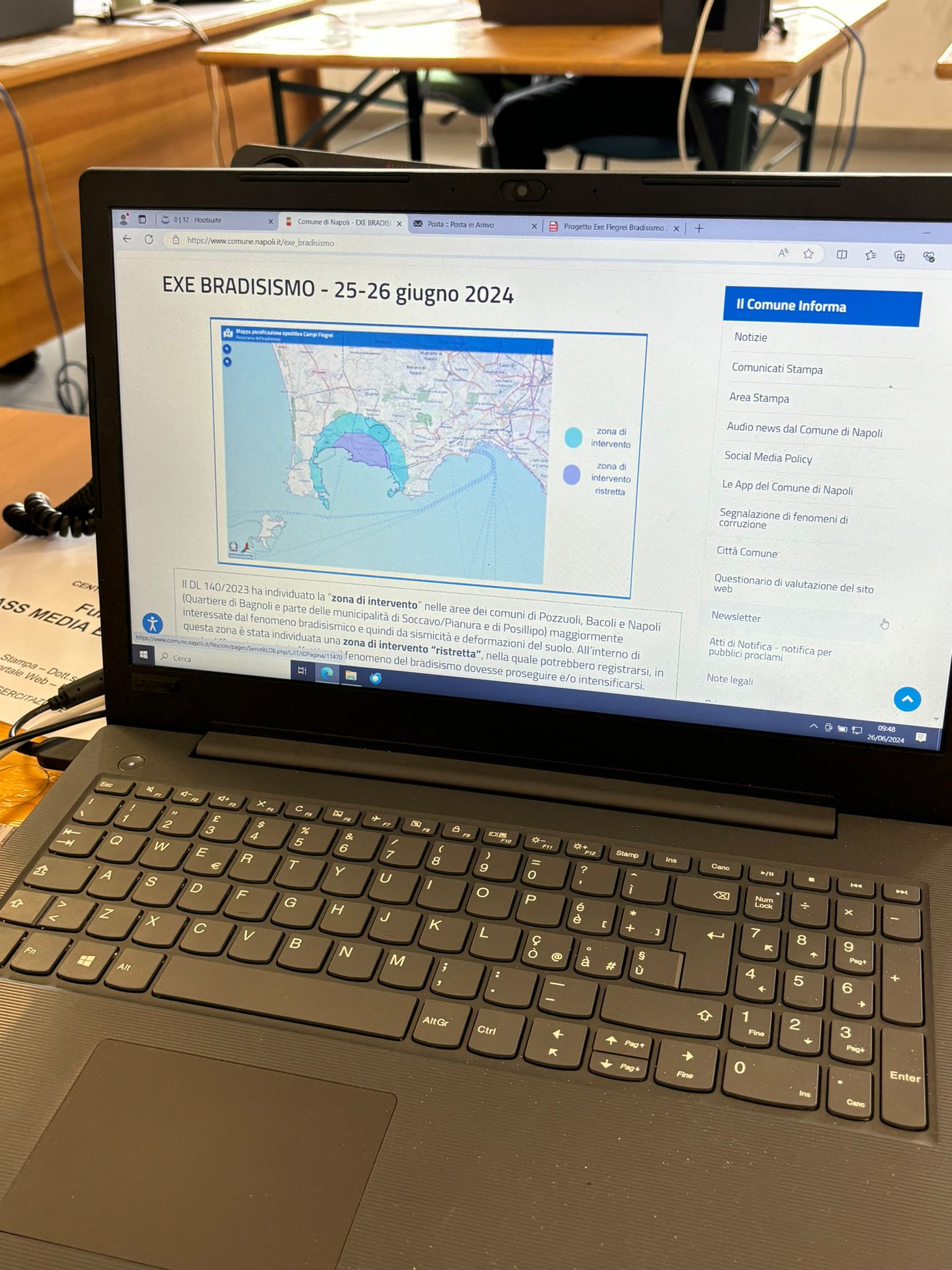 Esercitazione su bradisismo ai Campi Flegrei